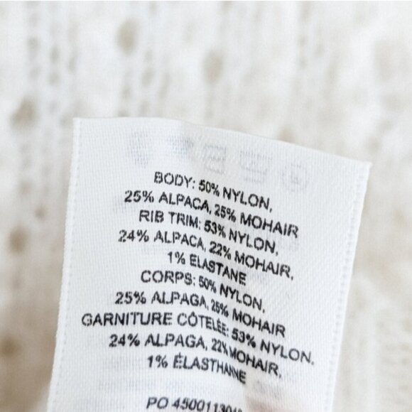 Wilfred Fortune Cardigan Alpaca Mohair Sweater Crochet Espace XXS Aritzia - Picture 14 of 14